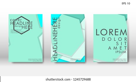 Abstract cover with hexagon elements. book design concept. Futuristic business layout. Digital poster template. Design Vector - eps10