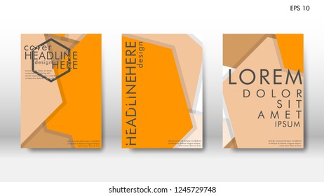 Abstract cover with hexagon elements. book design concept. Futuristic business layout. Digital poster template. Design Vector - eps10