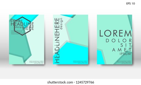 Abstract cover with hexagon elements. book design concept. Futuristic business layout. Digital poster template. Design Vector - eps10