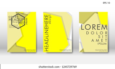 Abstract cover with hexagon elements. book design concept. Futuristic business layout. Digital poster template. Design Vector - eps10