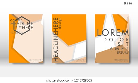 Abstract cover with hexagon elements. book design concept. Futuristic business layout. Digital poster template. Design Vector - eps10