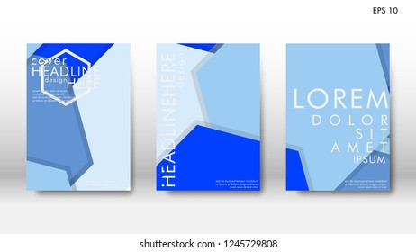 Abstract cover with hexagon elements. book design concept. Futuristic business layout. Digital poster template. Design Vector - eps10
