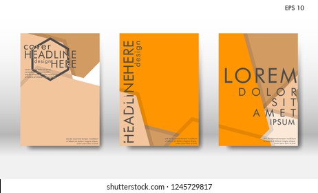Abstract cover with hexagon elements. book design concept. Futuristic business layout. Digital poster template. Design Vector - eps10