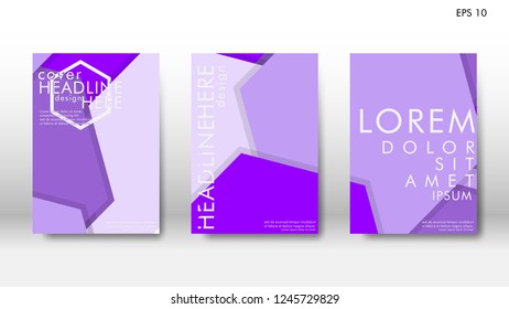 Abstract cover with hexagon elements. book design concept. Futuristic business layout. Digital poster template. Design Vector - eps10