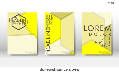 Abstract cover with hexagon elements. book design concept. Futuristic business layout. Digital poster template. Design Vector - eps10