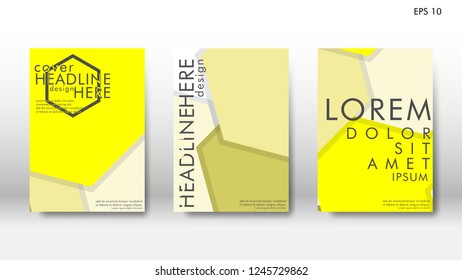 Abstract cover with hexagon elements. book design concept. Futuristic business layout. Digital poster template. Design Vector - eps10