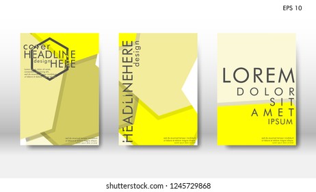 Abstract cover with hexagon elements. book design concept. Futuristic business layout. Digital poster template. Design Vector - eps10
