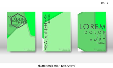 Abstract cover with hexagon elements. book design concept. Futuristic business layout. Digital poster template. Design Vector - eps10