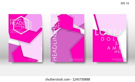 Abstract cover with hexagon elements. book design concept. Futuristic business layout. Digital poster template. Design Vector - eps10