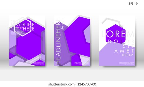 Abstract cover with hexagon elements. book design concept. Futuristic business layout. Digital poster template. Design Vector - eps10