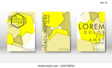 Abstract cover with hexagon elements. book design concept. Futuristic business layout. Digital poster template. Design Vector - eps10