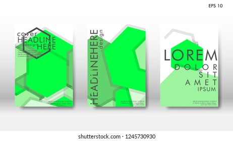 Abstract cover with hexagon elements. book design concept. Futuristic business layout. Digital poster template. Design Vector - eps10