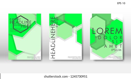 Abstract cover with hexagon elements. book design concept. Futuristic business layout. Digital poster template. Design Vector - eps10