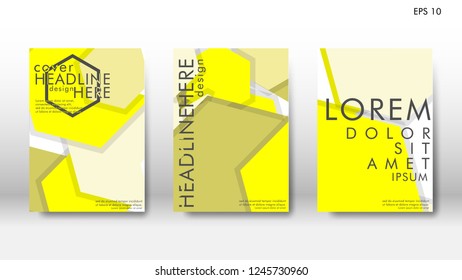 Abstract cover with hexagon elements. book design concept. Futuristic business layout. Digital poster template. Design Vector - eps10