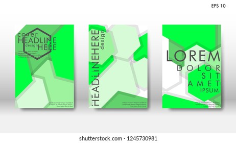 Abstract cover with hexagon elements. book design concept. Futuristic business layout. Digital poster template. Design Vector - eps10