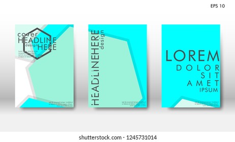 Abstract cover with hexagon elements. book design concept. Futuristic business layout. Digital poster template. Design Vector - eps10