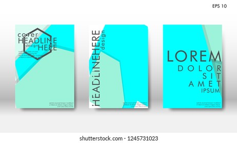 Abstract cover with hexagon elements. book design concept. Futuristic business layout. Digital poster template. Design Vector - eps10