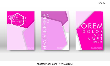 Abstract cover with hexagon elements. book design concept. Futuristic business layout. Digital poster template. Design Vector - eps10