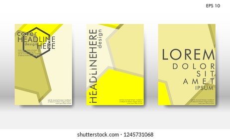 Abstract cover with hexagon elements. book design concept. Futuristic business layout. Digital poster template. Design Vector - eps10
