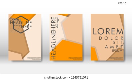 Abstract cover with hexagon elements. book design concept. Futuristic business layout. Digital poster template. Design Vector - eps10