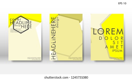 Abstract cover with hexagon elements. book design concept. Futuristic business layout. Digital poster template. Design Vector - eps10