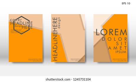 Abstract cover with hexagon elements. book design concept. Futuristic business layout. Digital poster template. Design Vector - eps10