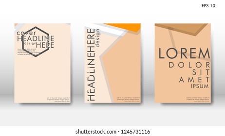 Abstract cover with hexagon elements. book design concept. Futuristic business layout. Digital poster template. Design Vector - eps10