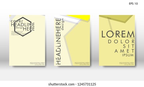 Abstract cover with hexagon elements. book design concept. Futuristic business layout. Digital poster template. Design Vector - eps10