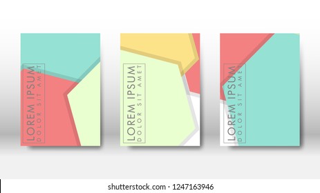 Abstract cover with hexagon elements. book design concept. Futuristic business layout. Digital poster template. Design Vector - eps10
