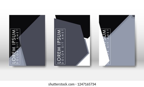 Abstract cover with hexagon elements. book design concept. Futuristic business layout. Digital poster template. Design Vector - eps10