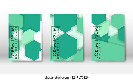 Abstract cover with hexagon elements. book design concept. Futuristic business layout. Digital poster template. Design Vector - eps10