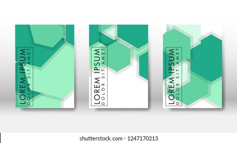 Abstract cover with hexagon elements. book design concept. Futuristic business layout. Digital poster template. Design Vector - eps10