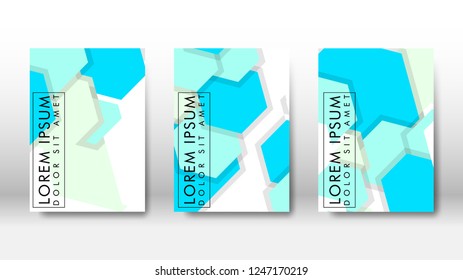 Abstract cover with hexagon elements. book design concept. Futuristic business layout. Digital poster template. Design Vector - eps10