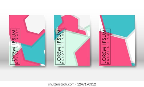 Abstract cover with hexagon elements. book design concept. Futuristic business layout. Digital poster template. Design Vector - eps10