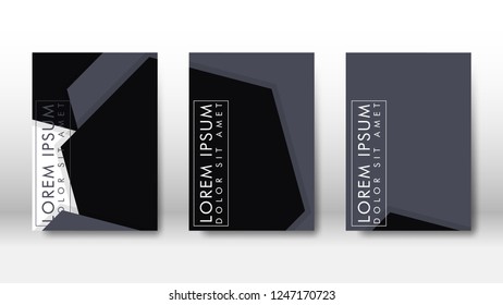 Abstract cover with hexagon elements. book design concept. Futuristic business layout. Digital poster template. Design Vector - eps10