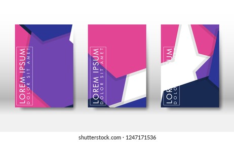 Abstract cover with hexagon elements. book design concept. Futuristic business layout. Digital poster template. Design Vector - eps10