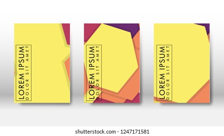 Abstract cover with hexagon elements. book design concept. Futuristic business layout. Digital poster template. Design Vector - eps10