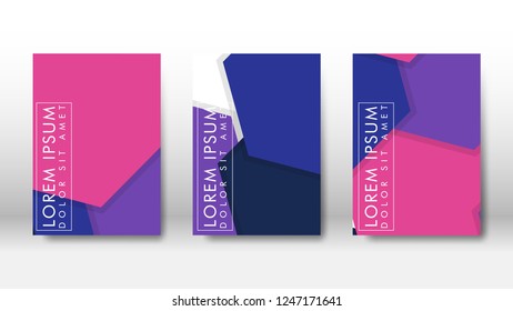 Abstract cover with hexagon elements. book design concept. Futuristic business layout. Digital poster template. Design Vector - eps10