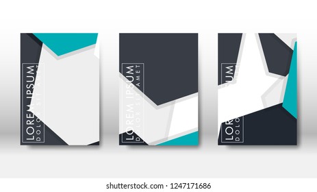 Abstract cover with hexagon elements. book design concept. Futuristic business layout. Digital poster template. Design Vector - eps10