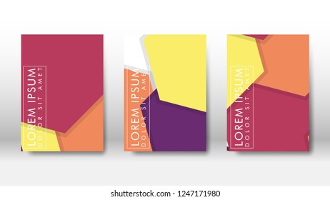 Abstract cover with hexagon elements. book design concept. Futuristic business layout. Digital poster template. Design Vector - eps10