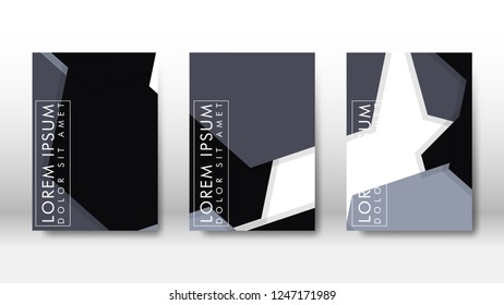Abstract cover with hexagon elements. book design concept. Futuristic business layout. Digital poster template. Design Vector - eps10