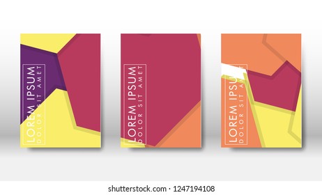 Abstract cover with hexagon elements. book design concept. Futuristic business layout. Digital poster template. Design Vector - eps10