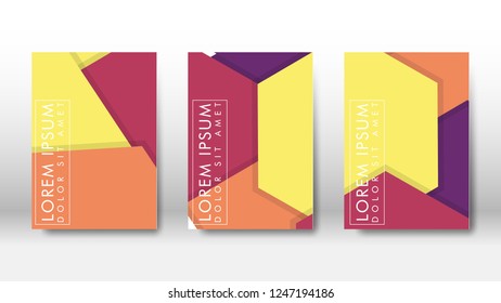 Abstract cover with hexagon elements. book design concept. Futuristic business layout. Digital poster template. Design Vector - eps10