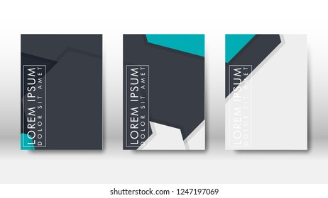 Tapa abstracta con elementos hexágonos. concepto de diseño de libros. Diseño de negocios futurista. Plantilla de póster digital. Vector de diseño - eps10