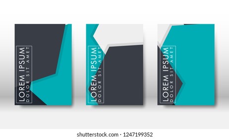 Abstract cover with hexagon elements. book design concept. Futuristic business layout. Digital poster template. Design Vector - eps10