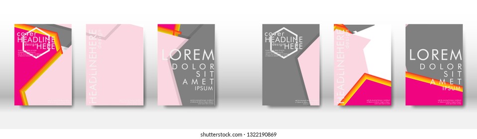 Abstract cover with hexagon elements. book design concept. Futuristic business layout. Digital poster template. Design Vector