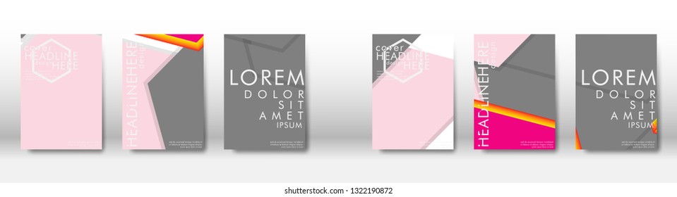 Abstract cover with hexagon elements. book design concept. Futuristic business layout. Digital poster template. Design Vector