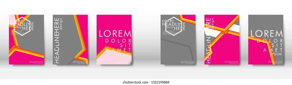 Abstract cover with hexagon elements. book design concept. Futuristic business layout. Digital poster template. Design Vector