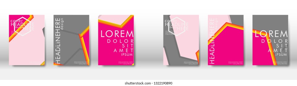Abstract cover with hexagon elements. book design concept. Futuristic business layout. Digital poster template. Design Vector