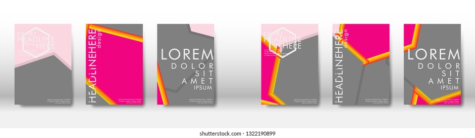 Abstract cover with hexagon elements. book design concept. Futuristic business layout. Digital poster template. Design Vector
